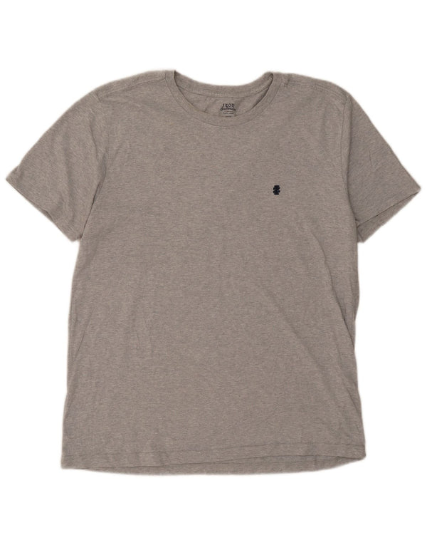 Izod Herren Salt Water Slim Fit Grafik-T-Shirt-Oberteil XL aus grau melierter Baumwolle