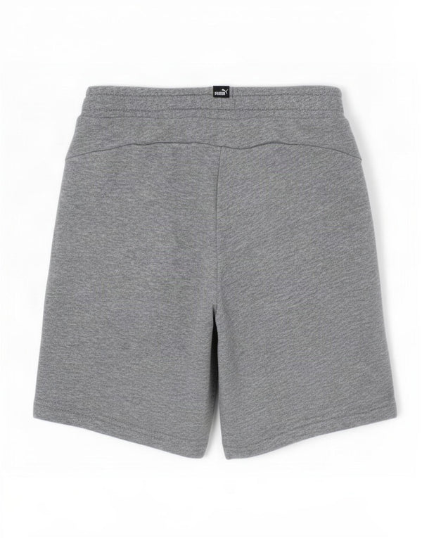 Puma Sportshorts für Jungen, 7–8 Jahre, grau gefleckte Baumwolle