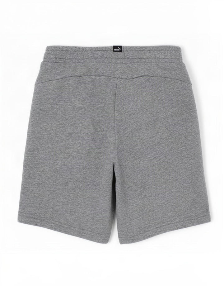 Puma Sportshorts für Jungen, 7–8 Jahre, grau gefleckte Baumwolle