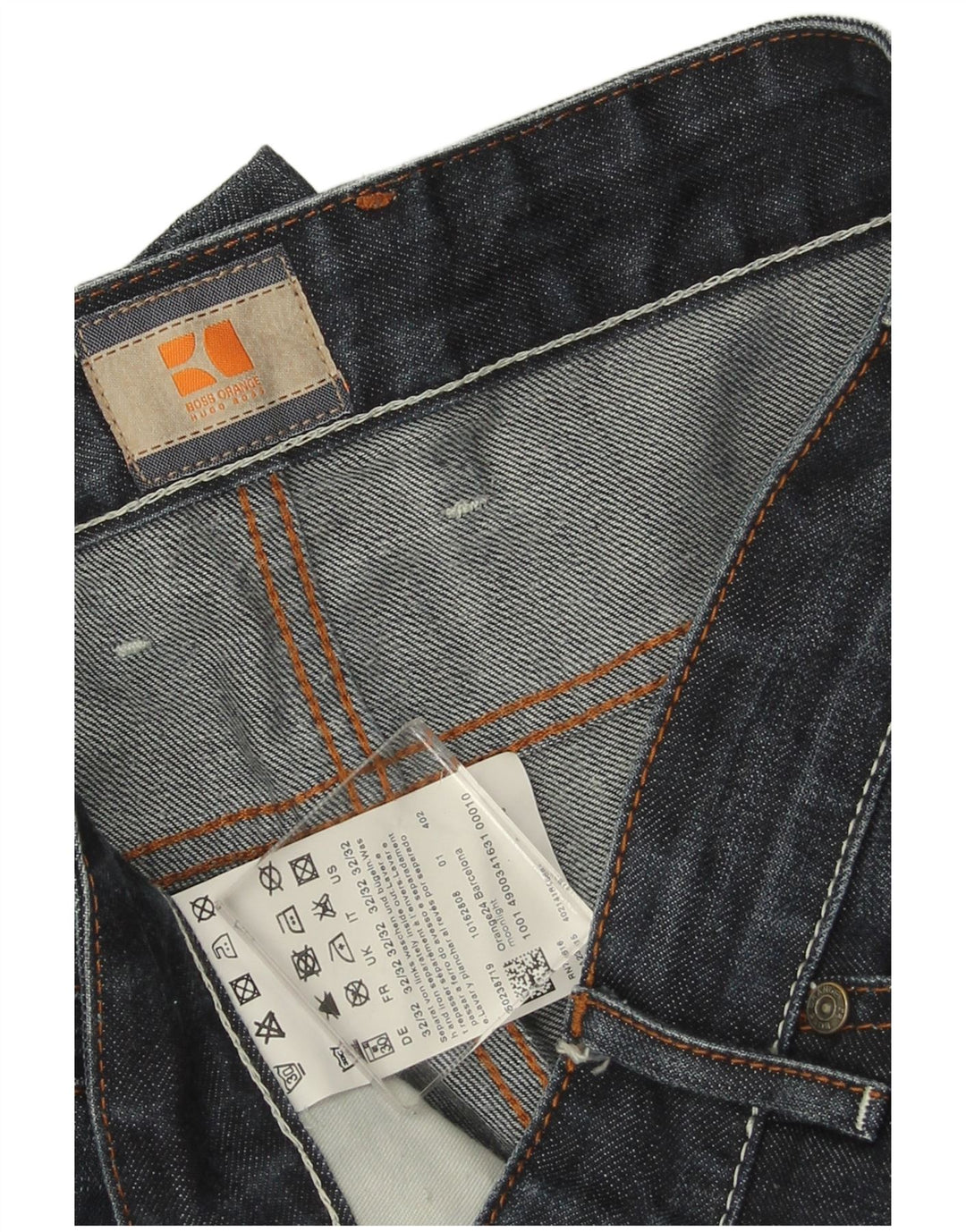 Hugo Boss Herren Straight Jeans W32 L29 Marineblau Baumwolle