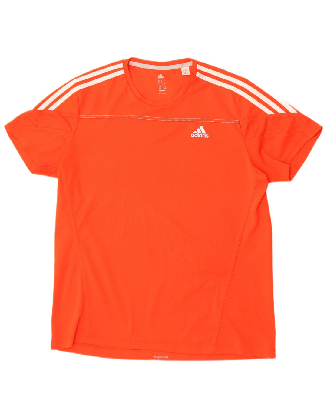 Adidas Herren Climalite T-Shirt Top Large Orange Polyester