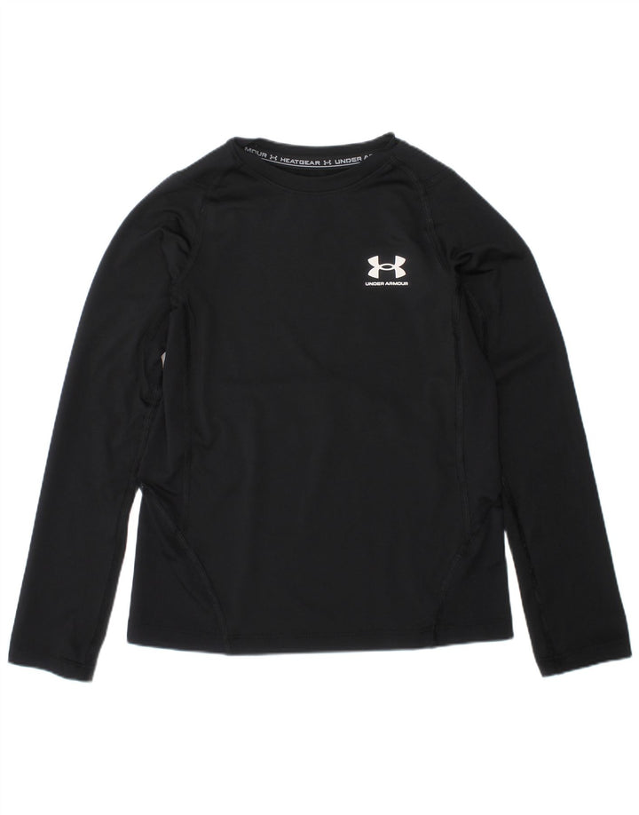 Under Armour Jungen-Oberteil, langärmlig, 6–7 Jahre, Größe S, Schwarz