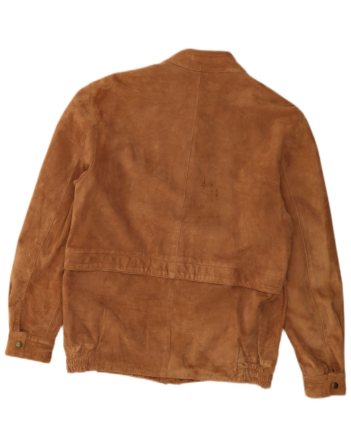 Vintage Damen Wildlederjacke IT 48 XL Beige Leder