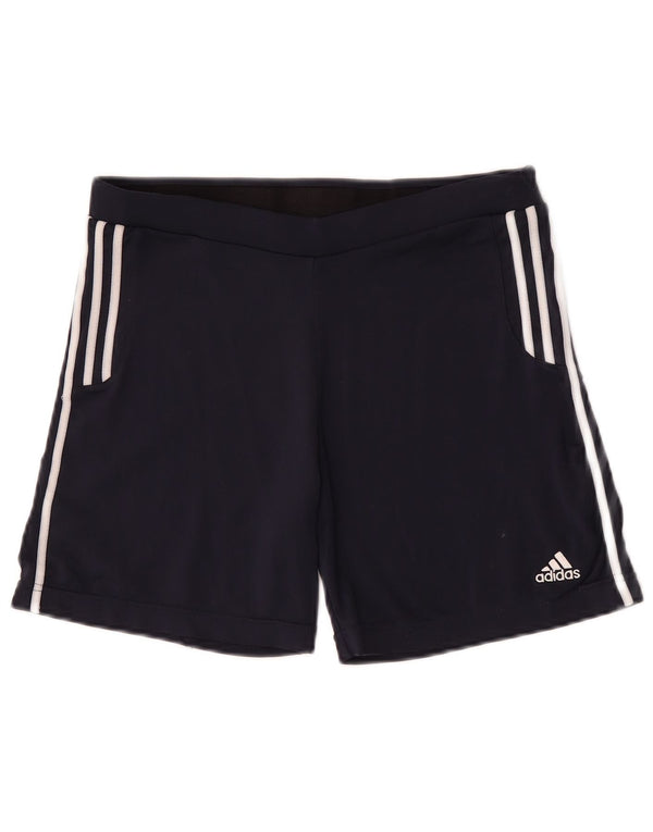 Adidas Damen Climalite Sport Shorts UK 12 Medium Marineblau Polyester