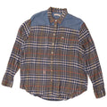Lee Damen Flanellhemd UK 16 Large Grau karierte Viskose