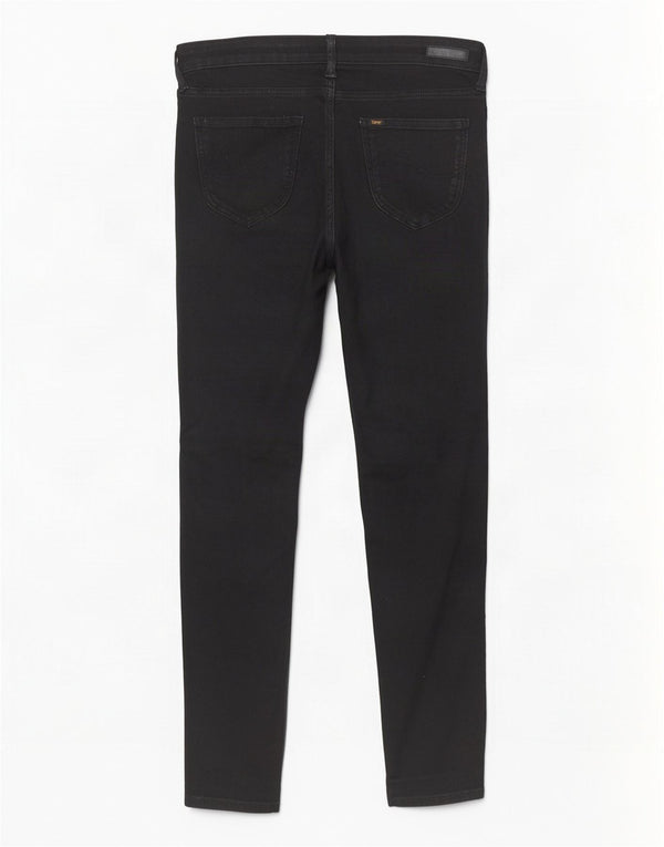 Lee Damen Scarlett Skinny Jeans W29 L27 Schwarze Baumwolle