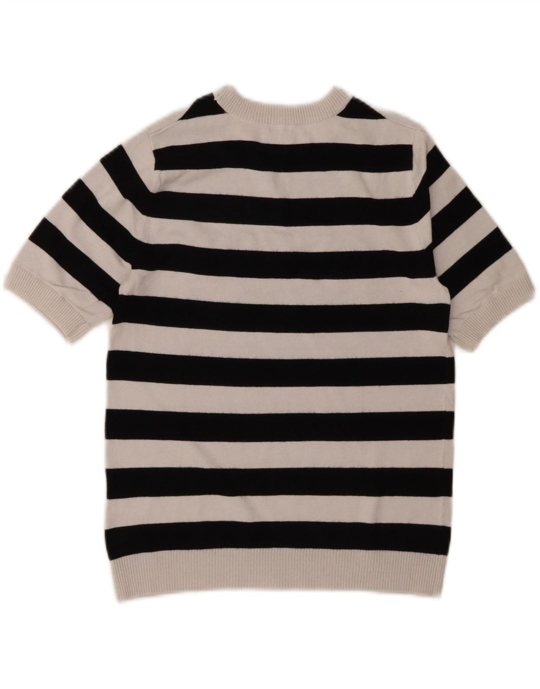 Guess Damen-Pullover mit grafischem Rundhalsausschnitt, UK 12, mittelweiße Viskose