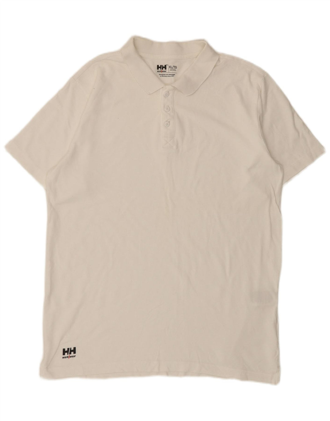 Helly Hansen Herren Poloshirt XL Weiße Baumwolle