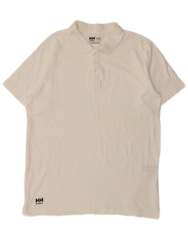 Helly Hansen Herren Poloshirt XL Weiße Baumwolle