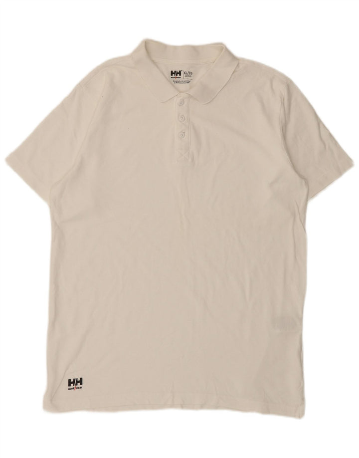 Helly Hansen Herren Poloshirt XL Weiße Baumwolle