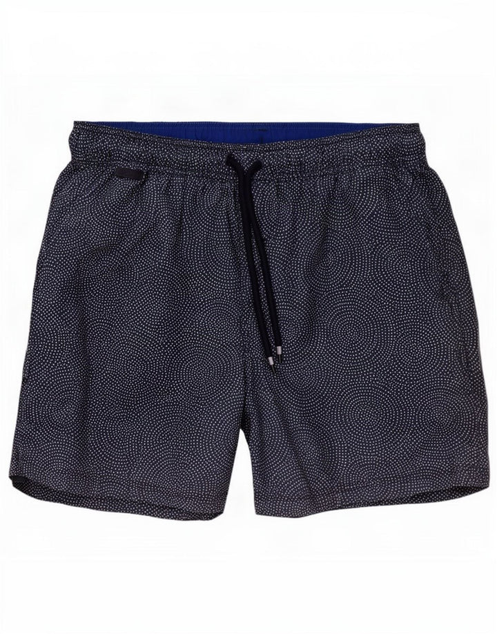 Marks & Spencer Herren-Badeshorts, klein, marineblau, geometrisch, Polyester