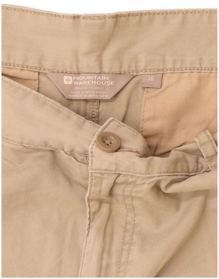 Mountain Warehouse Herren-Cargoshorts, W36, Größe L, Beige, Baumwolle