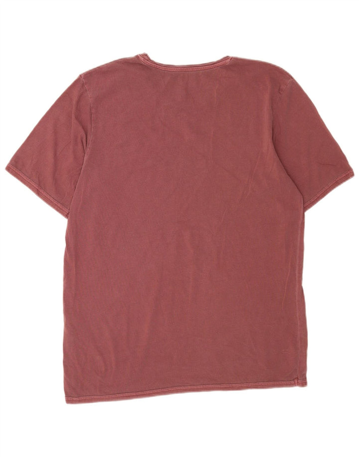 Jack & Jones Herren-T-Shirt-Oberteil, mittlere kastanienbraune Baumwolle