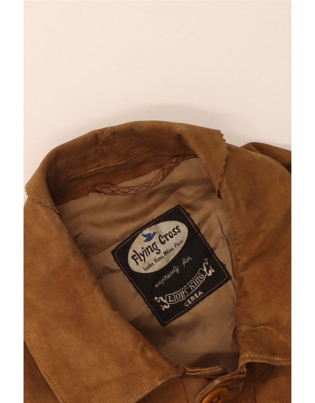 Flying Cross Damen Crop Wildlederjacke UK 12 Medium Beige