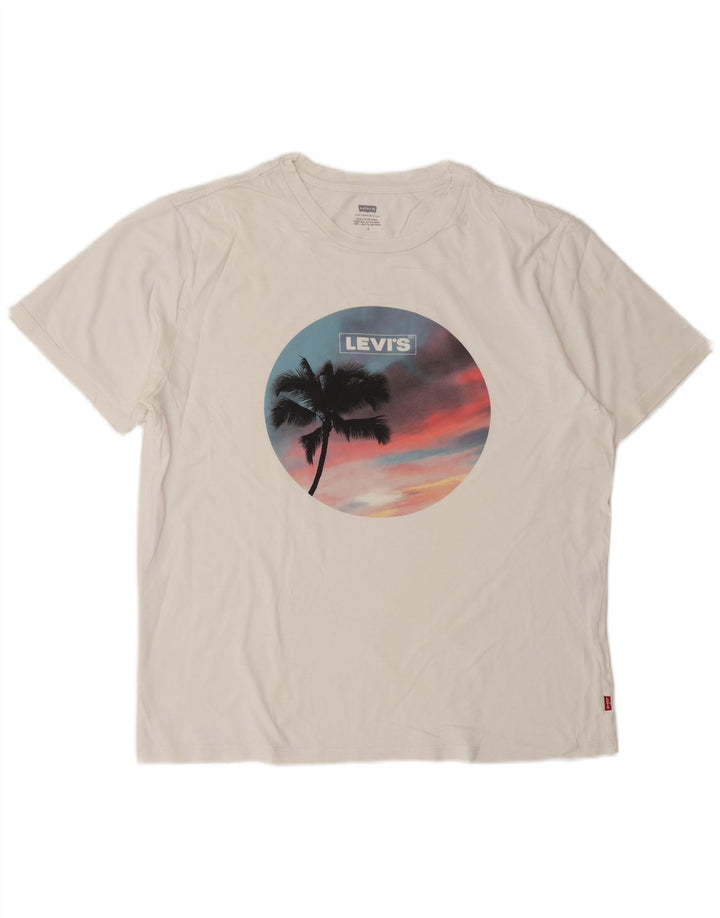 Levi's Herren T-Shirt mit Grafik, Mittelweiß