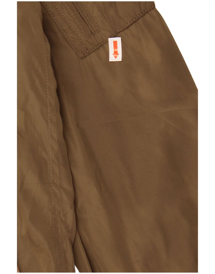 MASSIMO DUTTI Mens Military Jacket UK 40 Large Brown Polyester