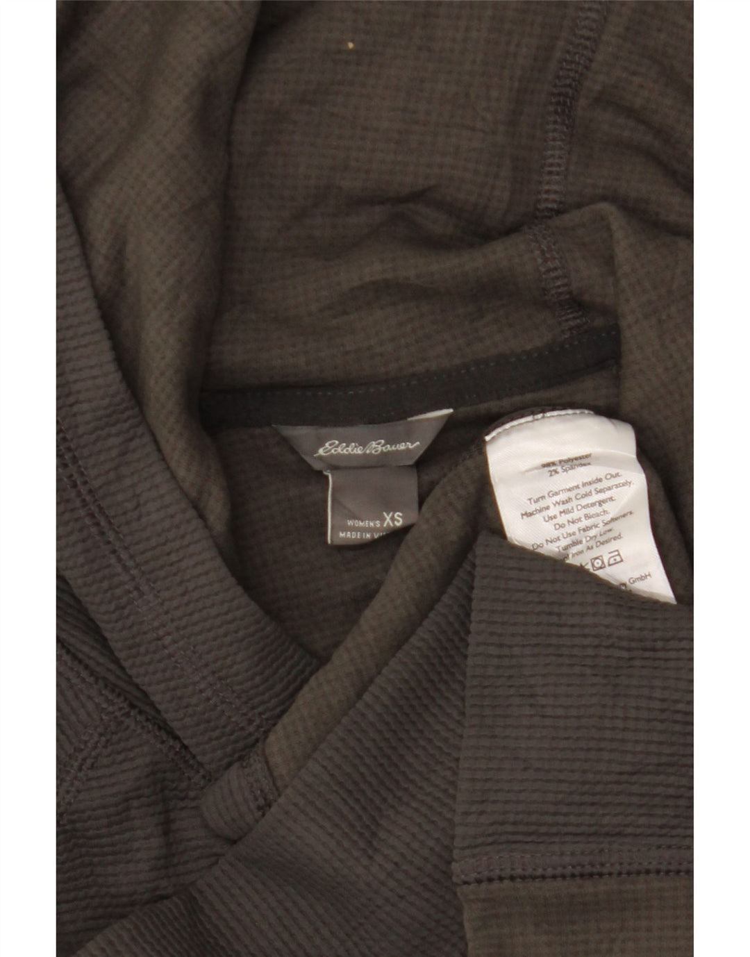 Eddie Bauer Damen Kapuzenoberteil Langarm UK 6 XS Grau Polyester