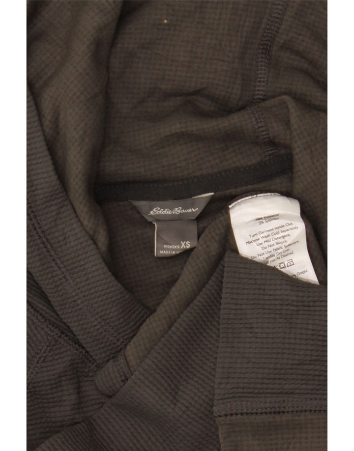 Eddie Bauer Damen Kapuzenoberteil Langarm UK 6 XS Grau Polyester