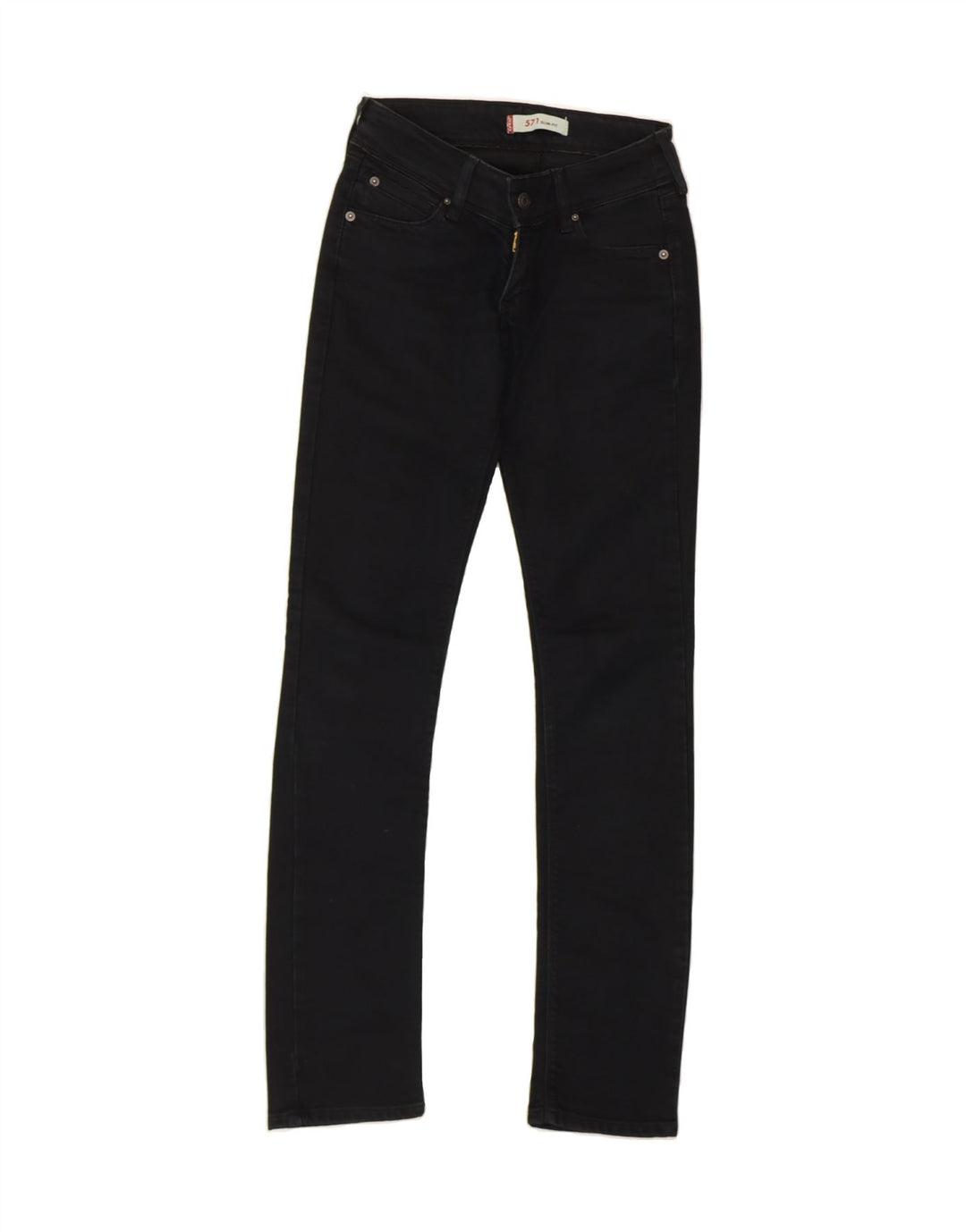 LEVI'S Womens 571 Slim Jeans W26 L34 Black Cotton Vintage Levi's and Second-Hand Levi's from Messina Hembry 