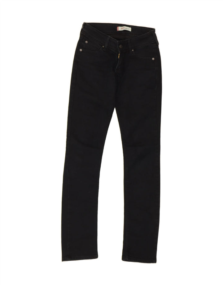 LEVI'S Womens 571 Slim Jeans W26 L34 Black Cotton Vintage Levi's and Second-Hand Levi's from Messina Hembry 