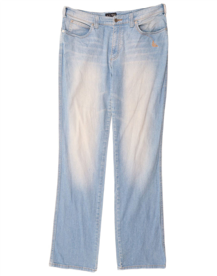 Armani Damen Straight Jeans W33 L34 Blaue Baumwolle