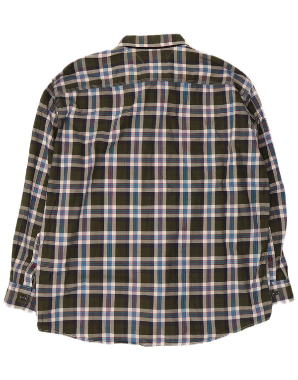Tommy Hilfiger Herren Vintage Fit Hemd 2XL Khaki Plaid Baumwolle