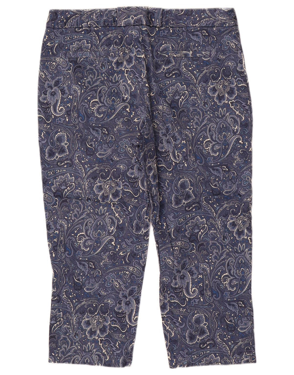 Dockers Womens Capri Trousers US 10 Large W32 L21 Blue Paisley Cotton