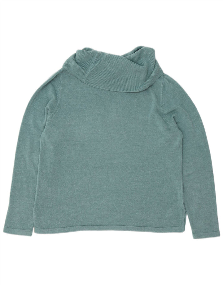 Marks & Spencer Damen-Pullover mit Rollkragen, Gr. 14, Größe L, grün, Acryl
