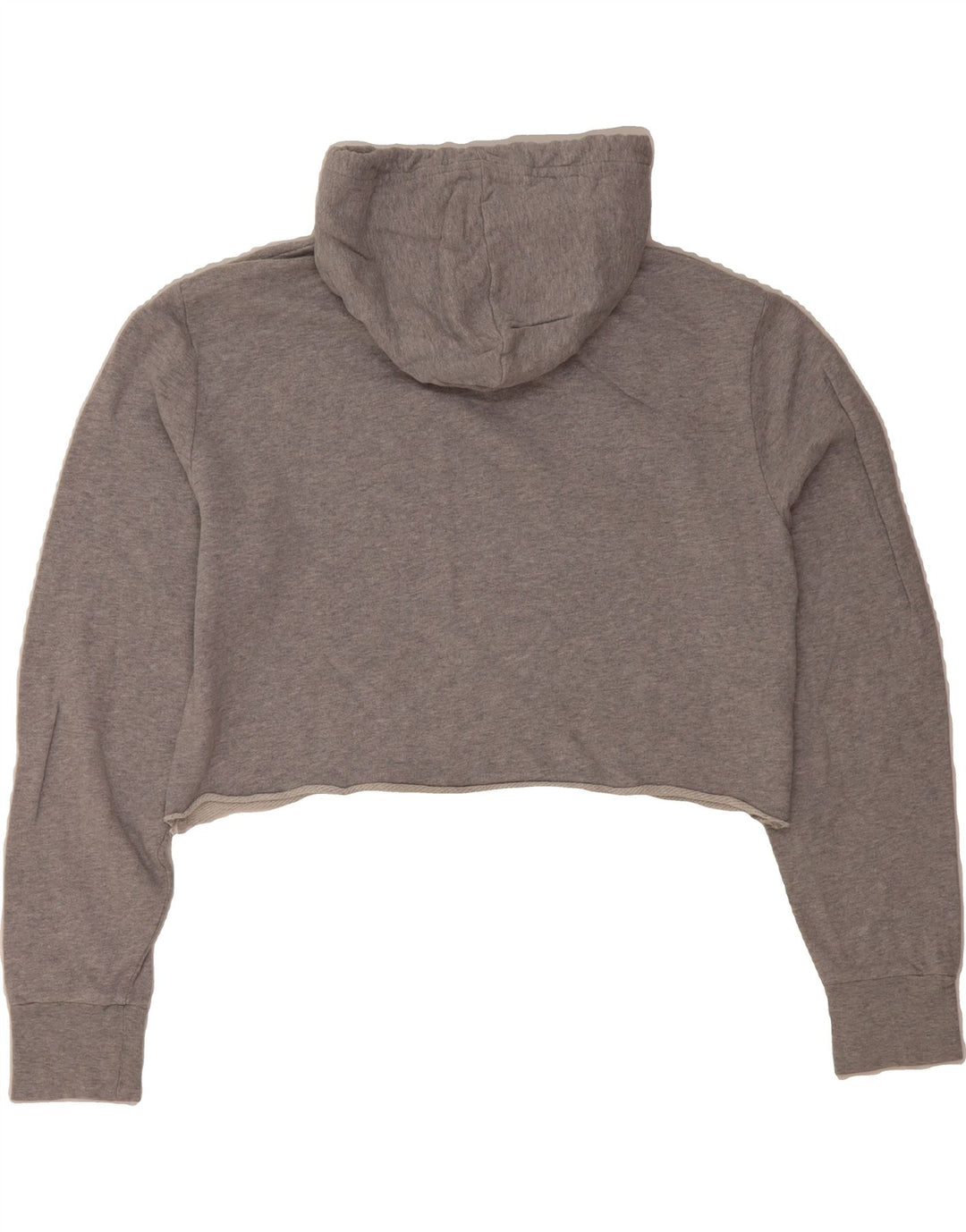 LEVI'S Womens Oversized Crop Graphic Hoodie Jumper UK 14 Medium Grey Vintage Levi's and Second-Hand Levi's from Messina Hembry 