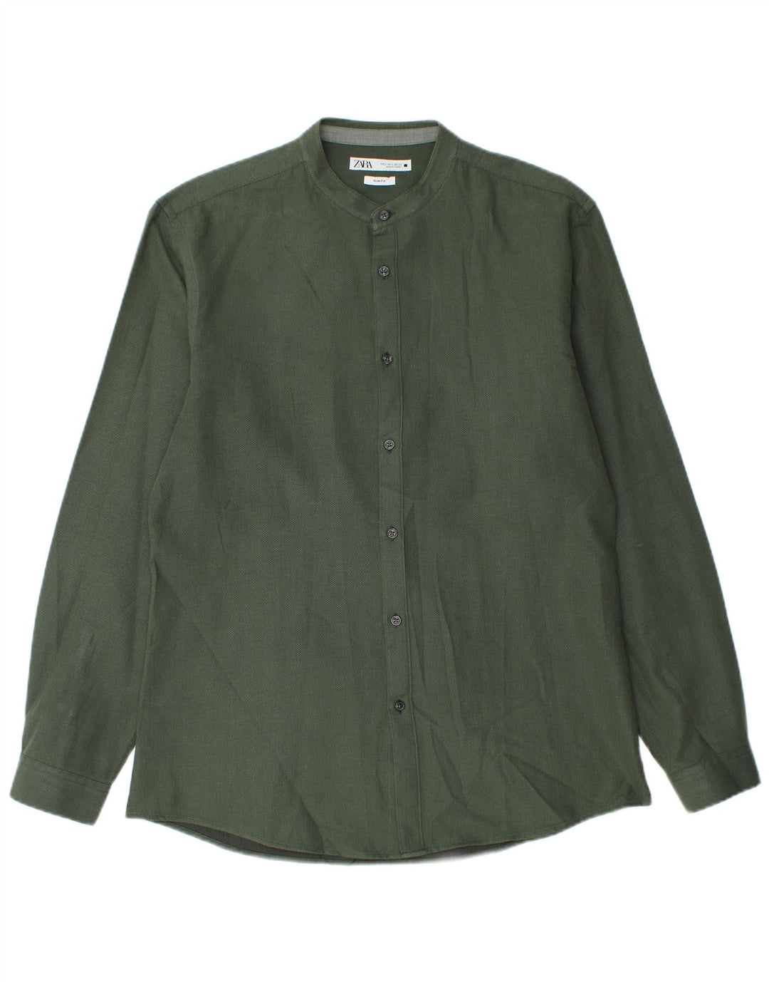 Zara Herren Slim Fit Hemd Large Grün