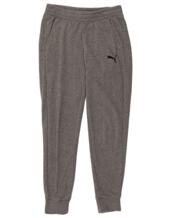 Puma Herren-Trainingshose, Jogginghose, mittelgrau gefleckte Baumwolle