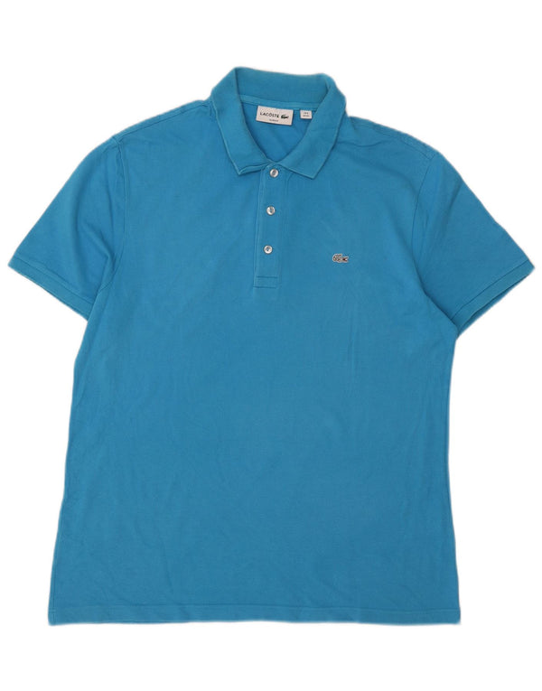 Lacoste Herren Slim Fit Poloshirt Größe 6 XL Blaue Baumwolle