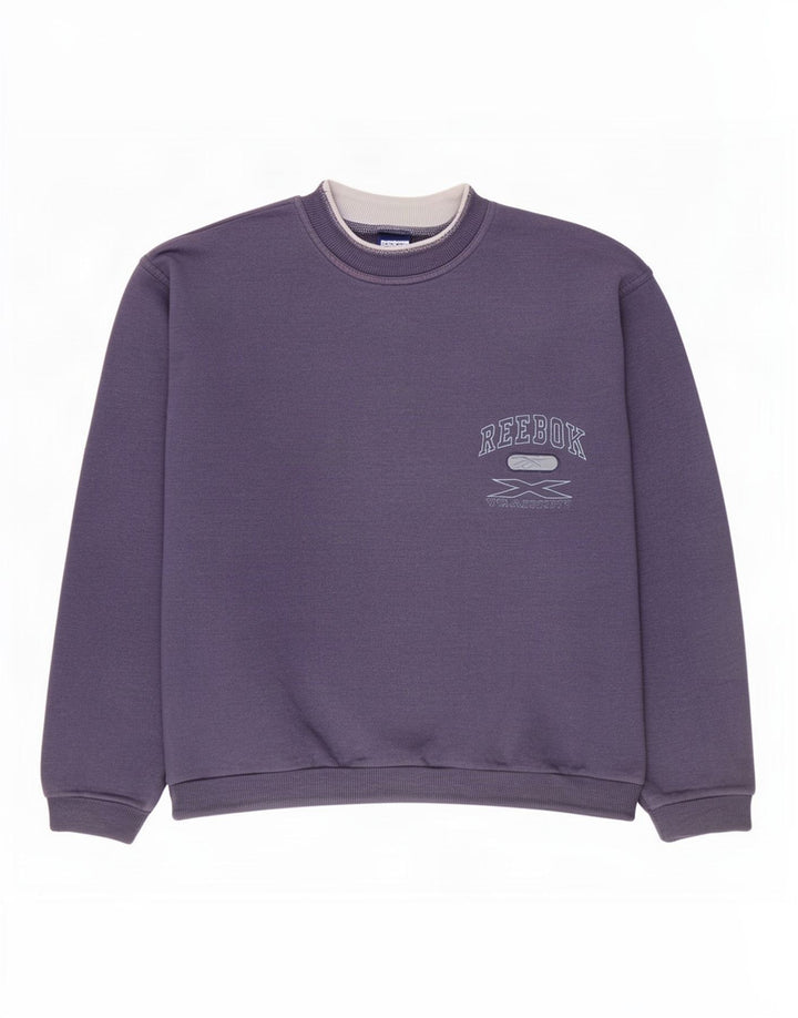 Reebok Herren Sweatshirt Pullover Medium Lila Baumwolle