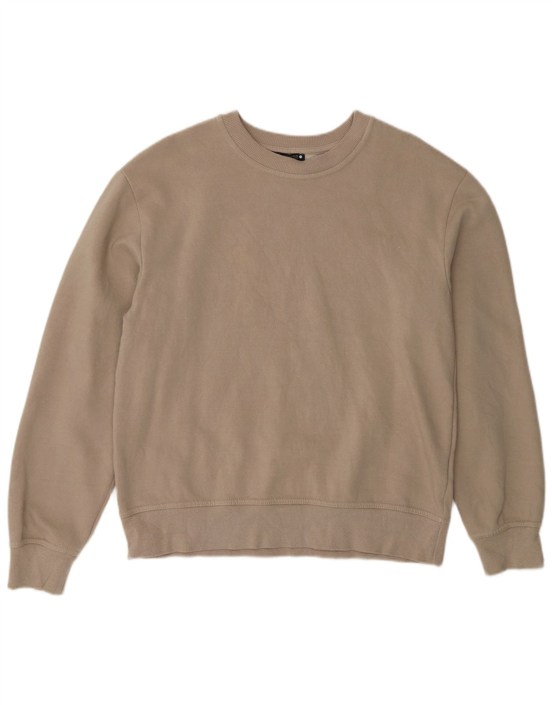 Übergroßer Sweatshirt-Pullover für Damen von Zara, Gr. 10, Größe S, Beige, Baumwolle