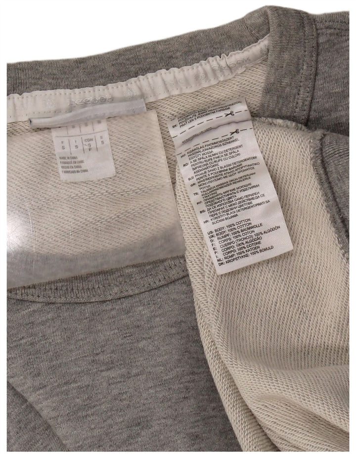 REEBOK Damen-Sweatshirt in Übergröße, Gr. 10, Größe S, Grau, Baumwolle