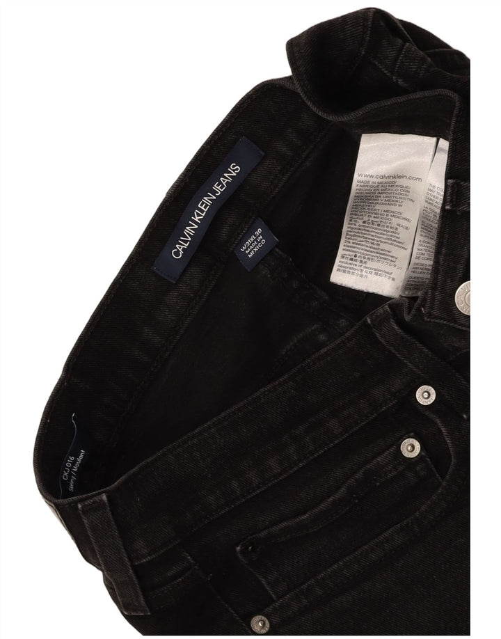 CALVIN KLEIN Herren Moulante Skinny Jeans W31 L30 Graue Baumwolle