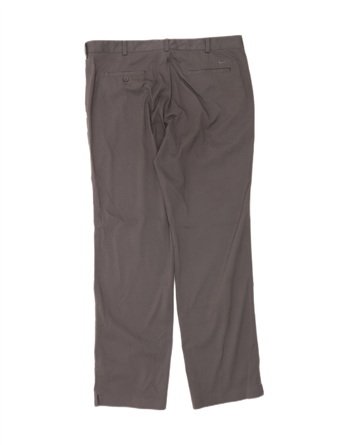 NIKE Mens Dri Fit Straight Chino Trousers W38 L34 Grey Polyester Vintage Nike and Second-Hand Nike from Messina Hembry 