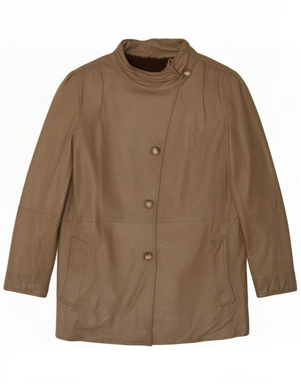 Vintage Damen Shearling Jacke UK 14 Medium Khaki