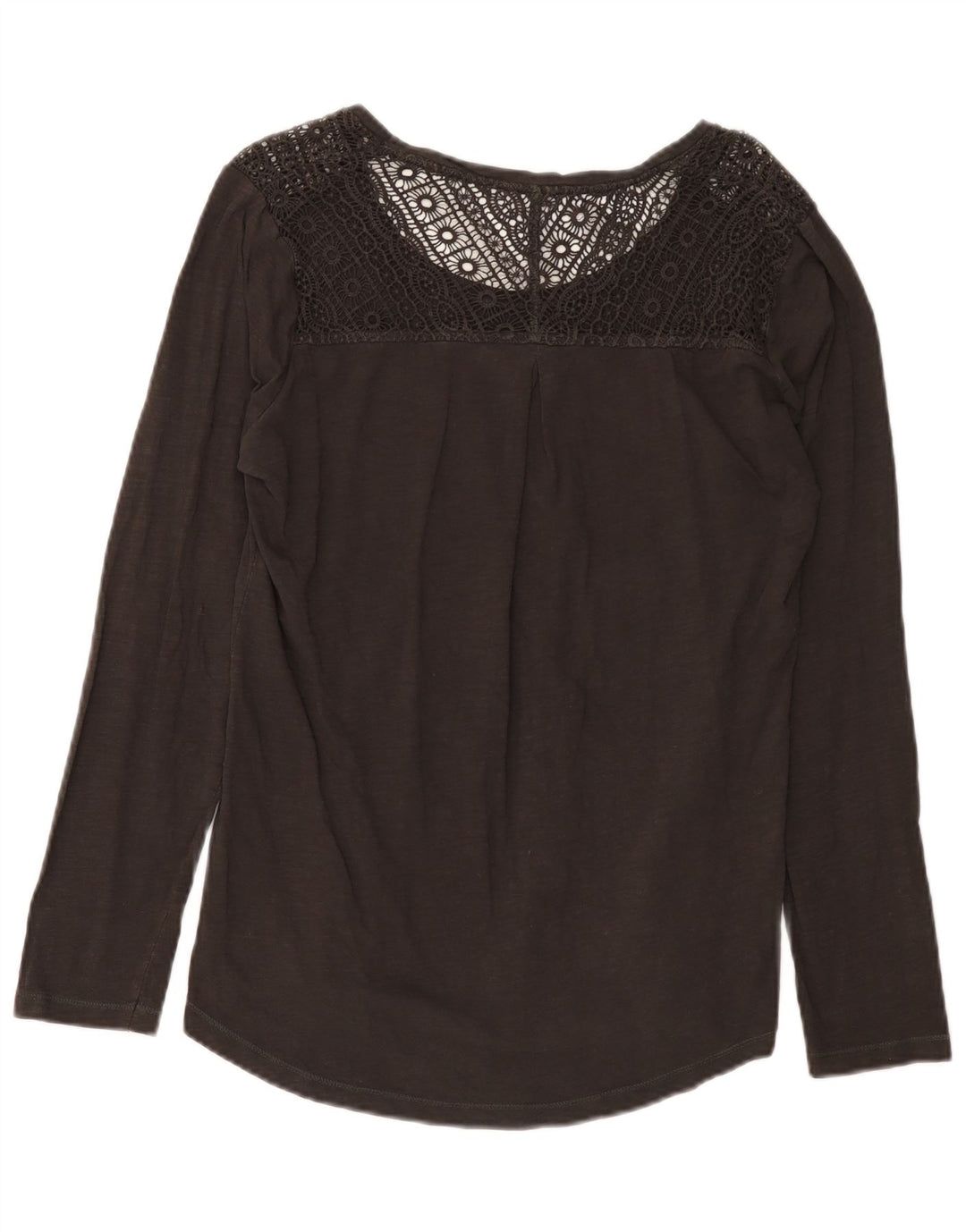Fat Face Damen-Top, langärmelig, UK-Größe 44, Größe L, Braun, Baumwolle