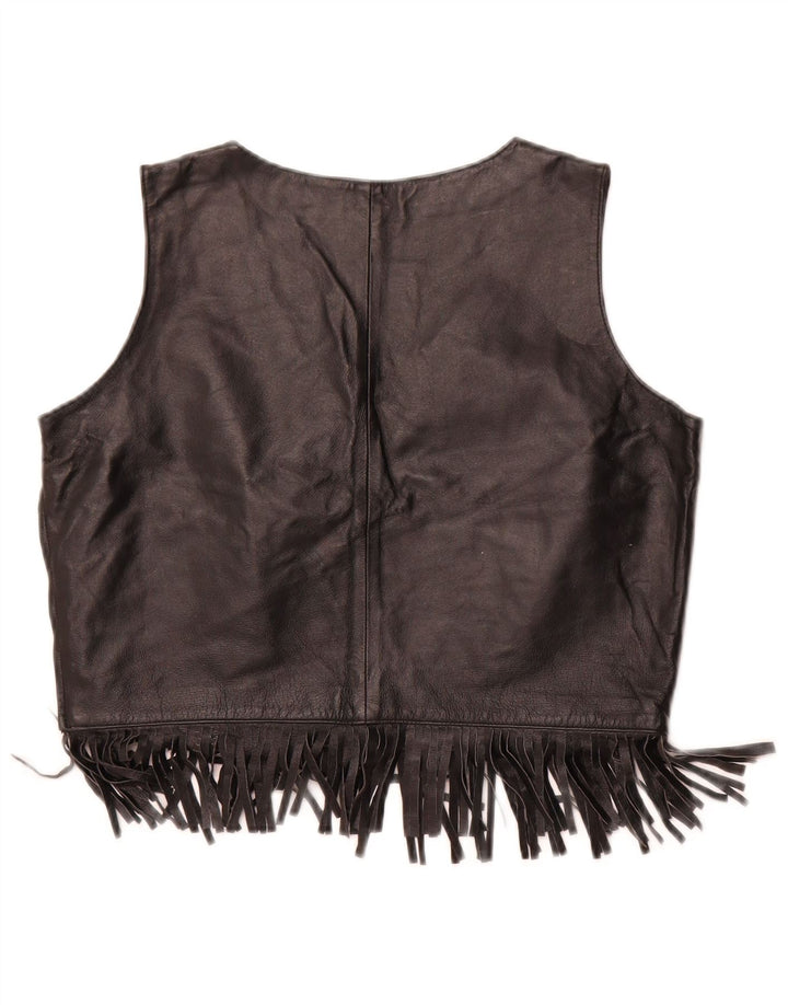 WOODPECKER Womens Casual Collection Crop Top EU 42 Mittelschwarzes Leder