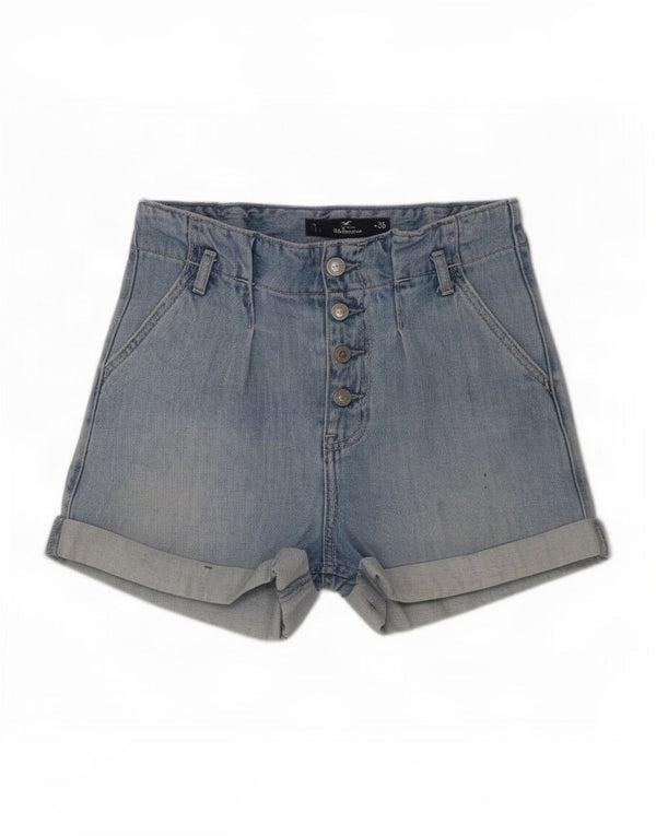 Hollister Damen Jeansshorts US 4 Small W26 Blaue Baumwolle