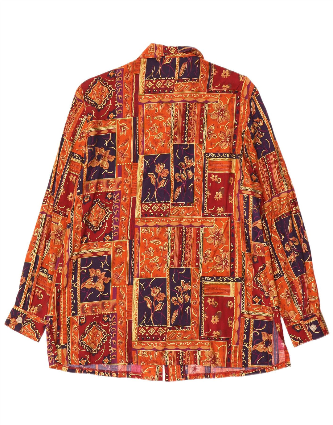 David Jones Damen-Hemdbluse, US 12, groß, mehrfarbig, Patchwork-Viskose