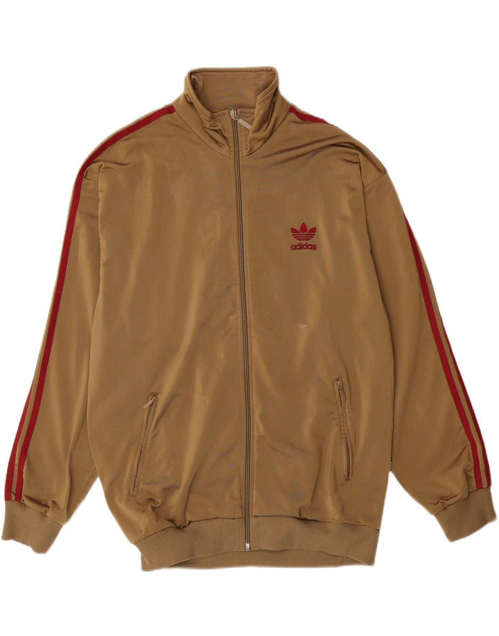 ADIDAS Mens Tracksuit Top Jacket UK 40/42 Medium Khaki Polyester Vintage Adidas and Second-Hand Adidas from Messina Hembry 