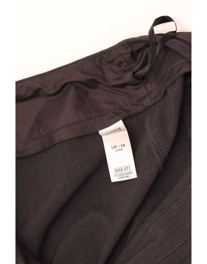 Marks & Spencer Damen Straight Regular Chinohose UK 14 Mittelbraun
