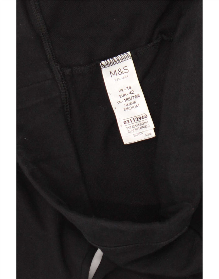 Marks & Spencer Damen-Trainingshose, UK-Größe 44, Größe L, Schwarz, Baumwolle