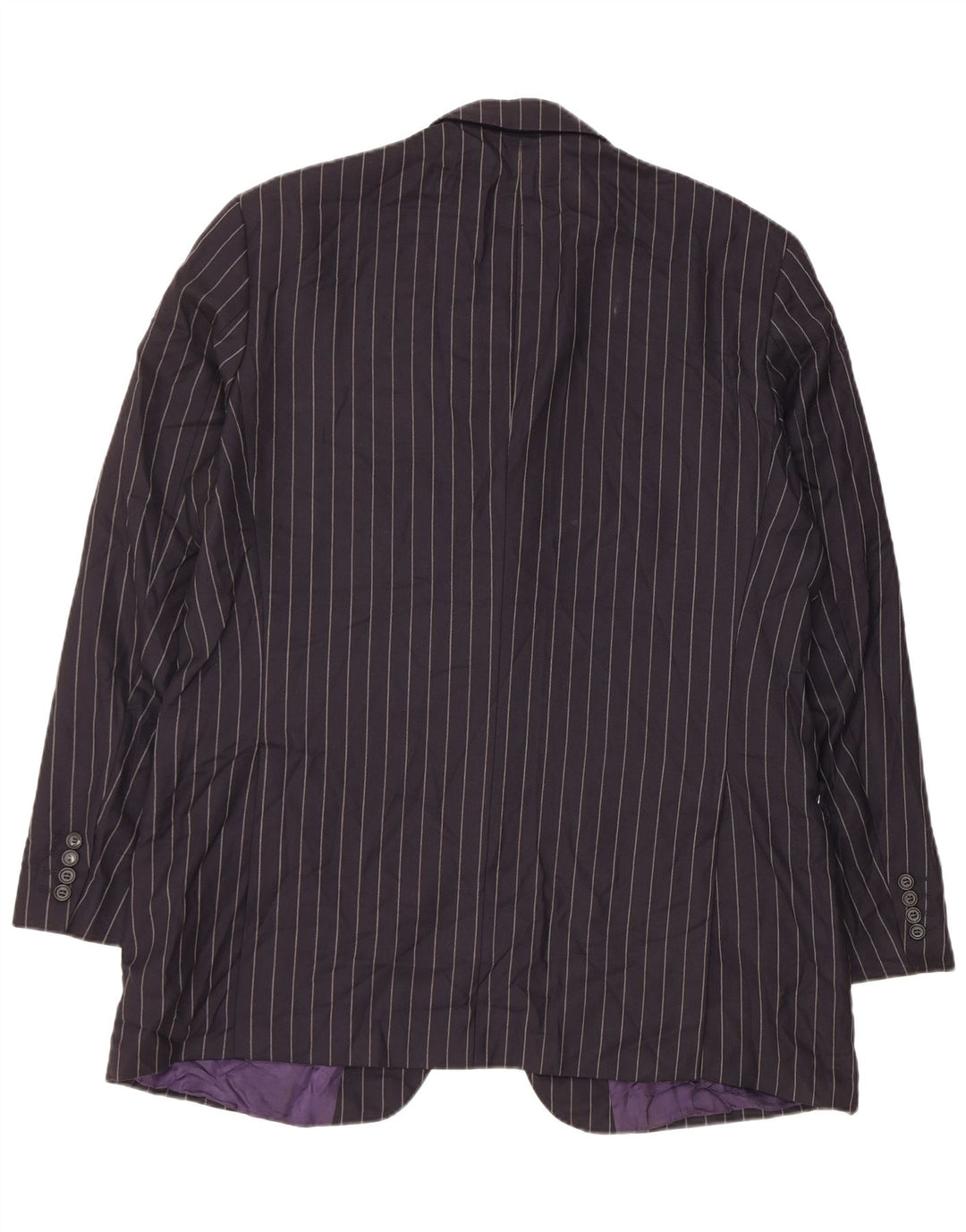 Marks & Spencer Herren-Blazer mit 3 Knöpfen, UK 44, 2XL, Marineblau, Nadelstreifen