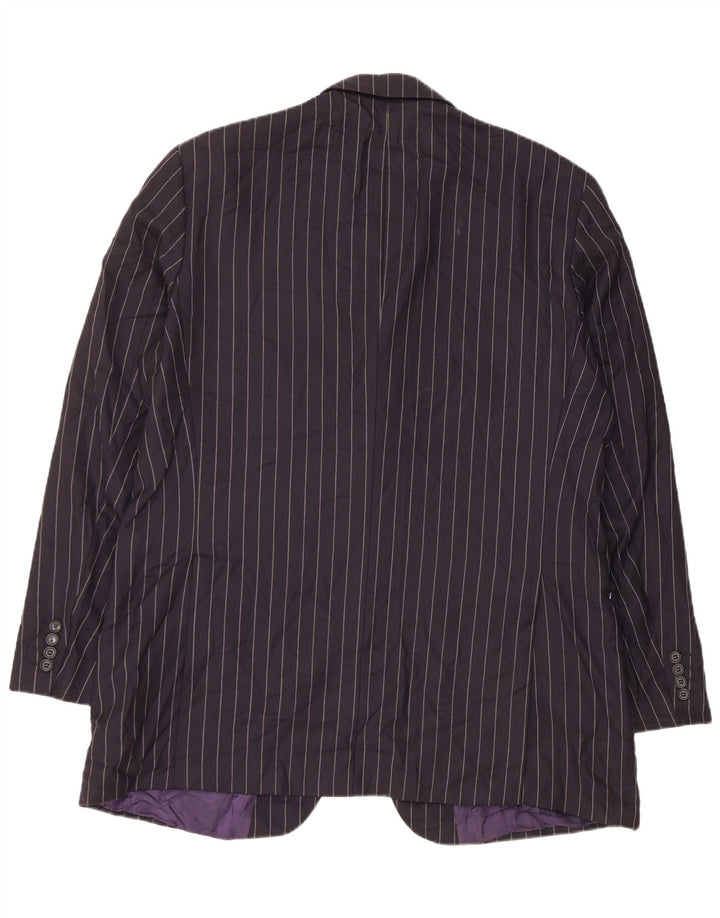 Marks & Spencer Herren-Blazer mit 3 Knöpfen, UK 44, 2XL, Marineblau, Nadelstreifen