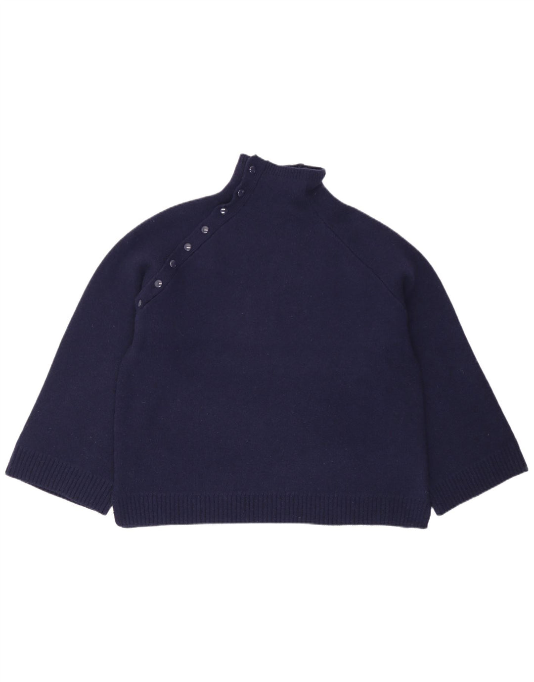 Übergroßer Pullover mit Rollkragen für Damen von Zara, Gr. 10, Größe S, marineblaue Wolle
