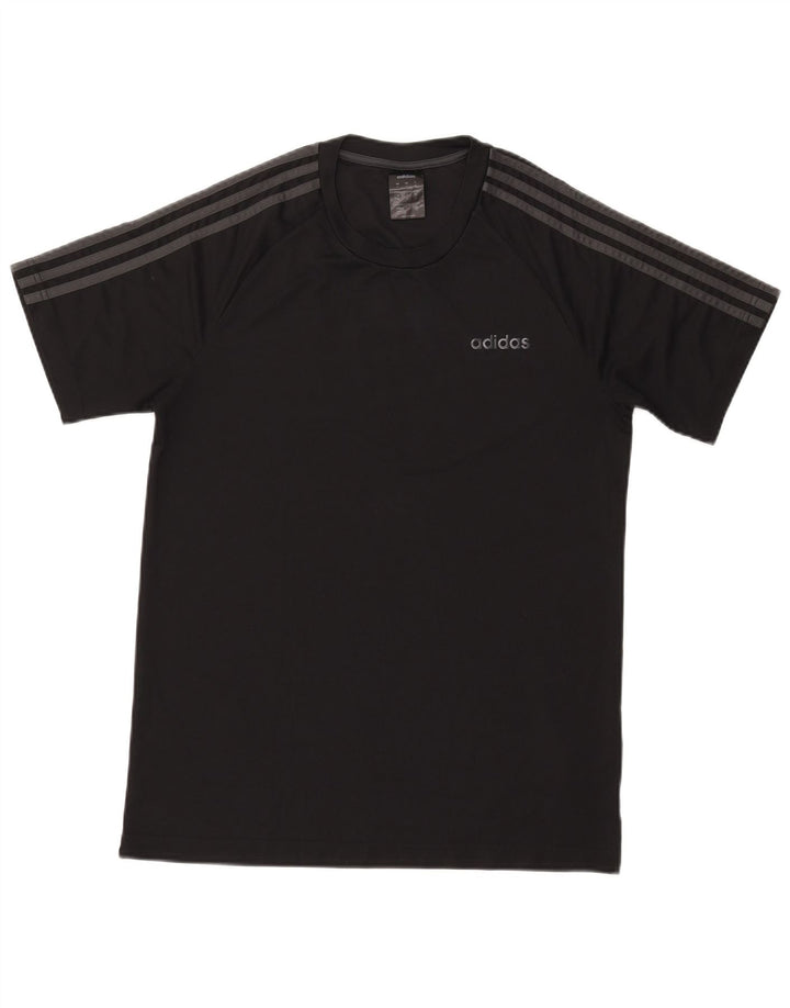 ADIDAS Herren Climalite T-Shirt Top Medium Schwarz Polyester