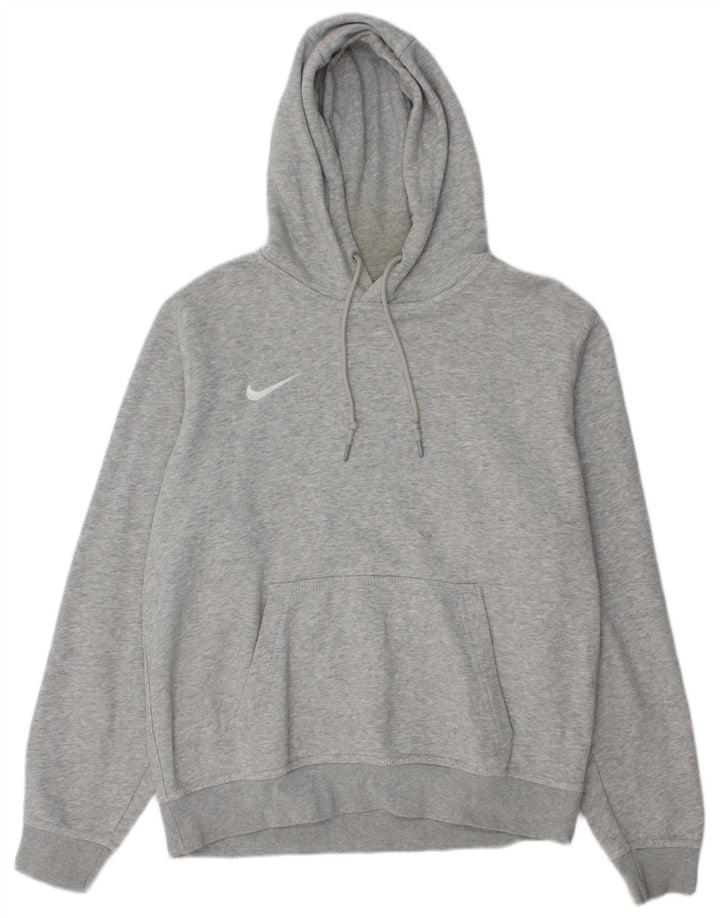 Nike Herren-Kapuzenpullover mit Grafik, mittelgrau gefleckte Baumwolle